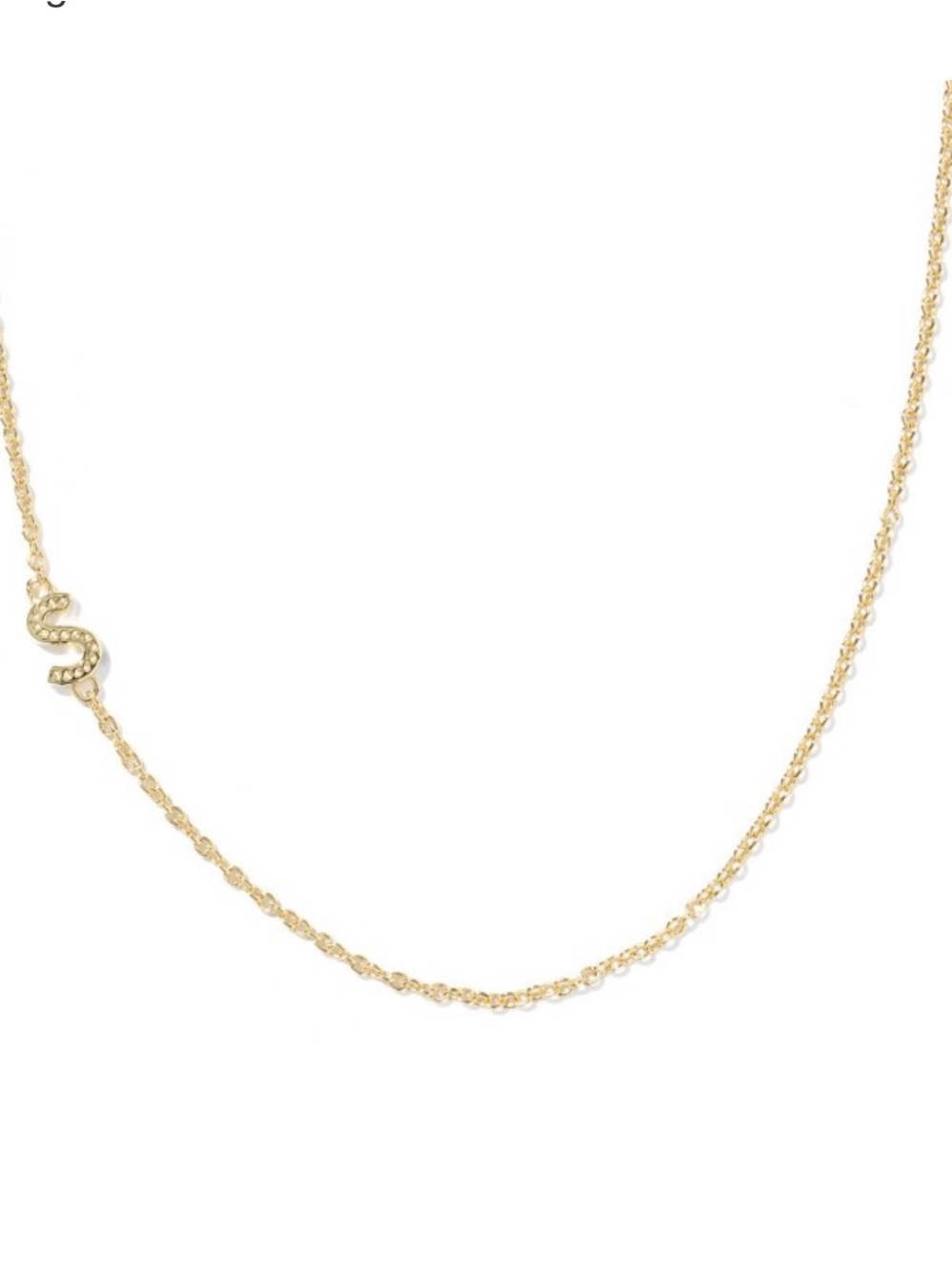 Kendra Scott Gold Letter S Pendant Chain Necklace